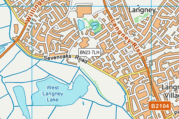 BN23 7LH map - OS VectorMap District (Ordnance Survey) BN23 7LH map - OS VectorMap District (Ordnance Survey)