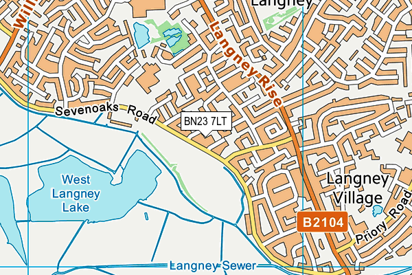 BN23 7LT map - OS VectorMap District (Ordnance Survey) BN23 7LT map - OS VectorMap District (Ordnance Survey)