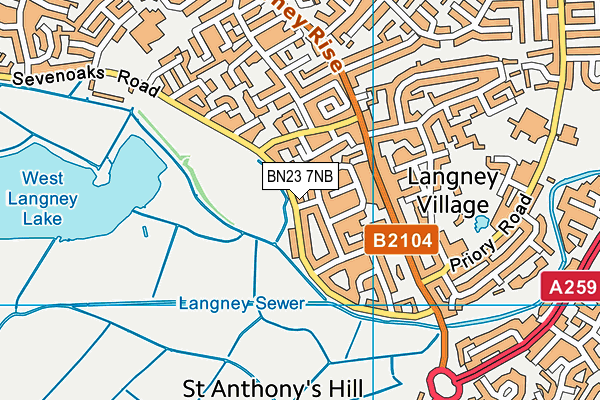 BN23 7NB map - OS VectorMap District (Ordnance Survey) BN23 7NB map - OS VectorMap District (Ordnance Survey)