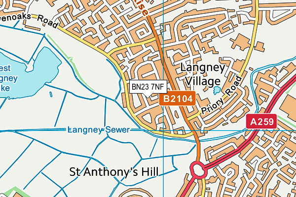 BN23 7NF map - OS VectorMap District (Ordnance Survey) BN23 7NF map - OS VectorMap District (Ordnance Survey)