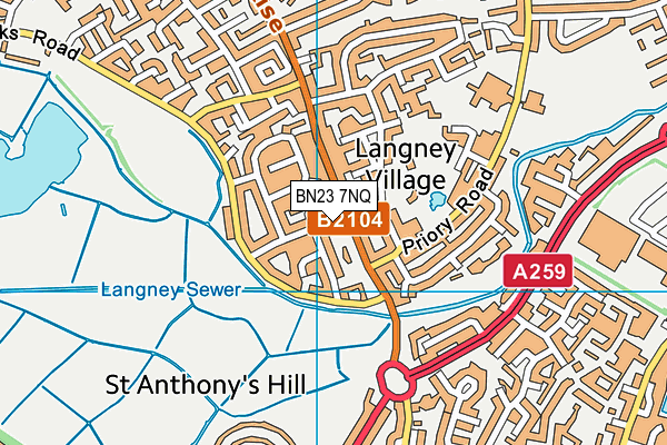 BN23 7NQ map - OS VectorMap District (Ordnance Survey) BN23 7NQ map - OS VectorMap District (Ordnance Survey)
