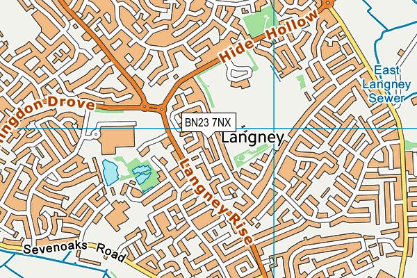 BN23 7NX map - OS VectorMap District (Ordnance Survey) BN23 7NX map - OS VectorMap District (Ordnance Survey)