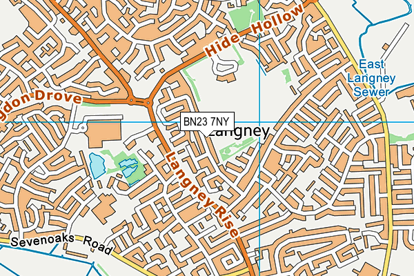 BN23 7NY map - OS VectorMap District (Ordnance Survey) BN23 7NY map - OS VectorMap District (Ordnance Survey)