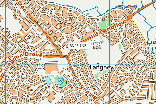 BN23 7NZ map - OS VectorMap District (Ordnance Survey) BN23 7NZ map - OS VectorMap District (Ordnance Survey)
