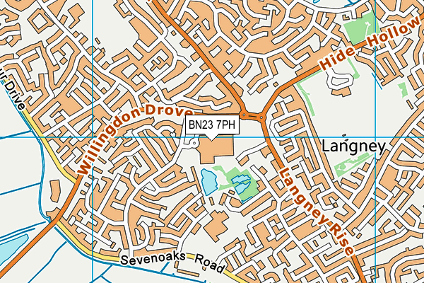 BN23 7PH map - OS VectorMap District (Ordnance Survey) BN23 7PH map - OS VectorMap District (Ordnance Survey)