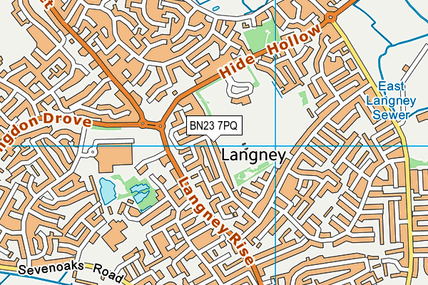 BN23 7PQ map - OS VectorMap District (Ordnance Survey) BN23 7PQ map - OS VectorMap District (Ordnance Survey)