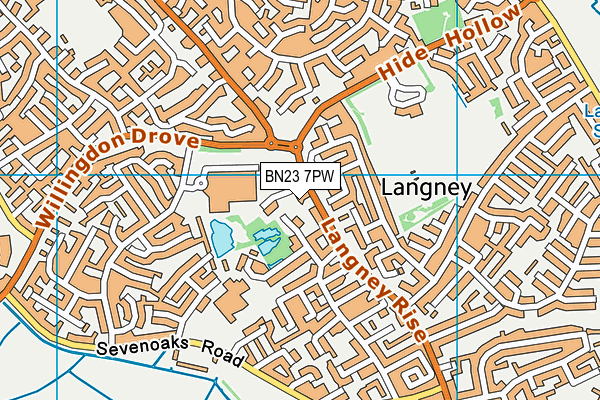 BN23 7PW map - OS VectorMap District (Ordnance Survey) BN23 7PW map - OS VectorMap District (Ordnance Survey)