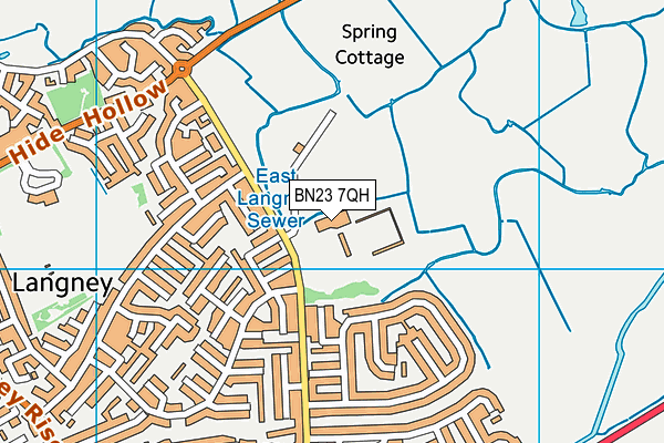 BN23 7QH map - OS VectorMap District (Ordnance Survey) BN23 7QH map - OS VectorMap District (Ordnance Survey)
