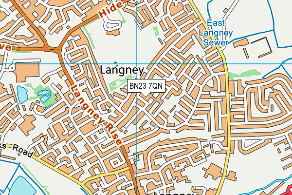 BN23 7QN map - OS VectorMap District (Ordnance Survey) BN23 7QN map - OS VectorMap District (Ordnance Survey)