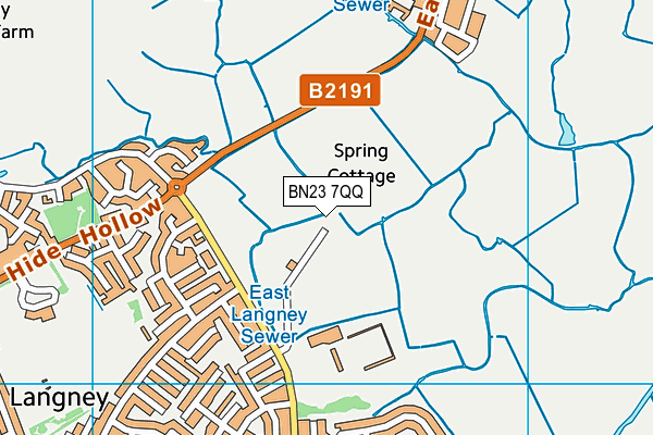 BN23 7QQ map - OS VectorMap District (Ordnance Survey) BN23 7QQ map - OS VectorMap District (Ordnance Survey)