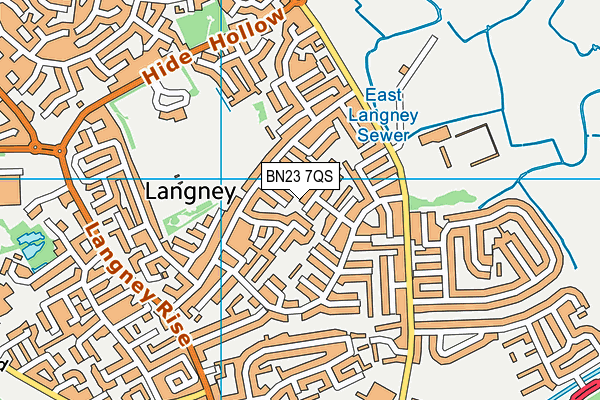 BN23 7QS map - OS VectorMap District (Ordnance Survey) BN23 7QS map - OS VectorMap District (Ordnance Survey)