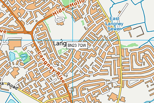 BN23 7QW map - OS VectorMap District (Ordnance Survey) BN23 7QW map - OS VectorMap District (Ordnance Survey)