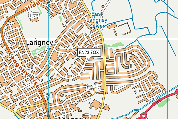 BN23 7QX map - OS VectorMap District (Ordnance Survey) BN23 7QX map - OS VectorMap District (Ordnance Survey)