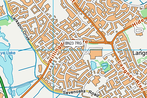 BN23 7RG map - OS VectorMap District (Ordnance Survey) BN23 7RG map - OS VectorMap District (Ordnance Survey)
