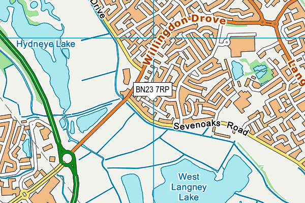 BN23 7RP map - OS VectorMap District (Ordnance Survey) BN23 7RP map - OS VectorMap District (Ordnance Survey)