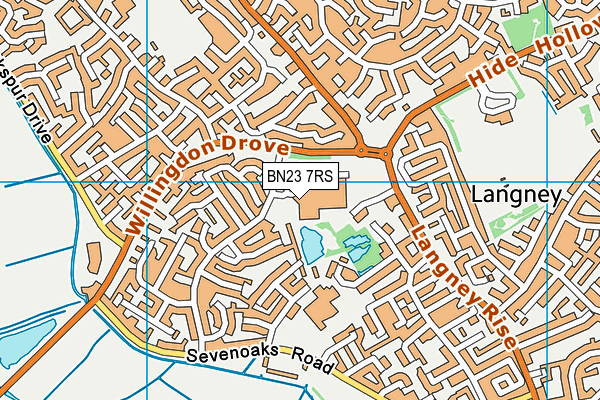 BN23 7RS map - OS VectorMap District (Ordnance Survey) BN23 7RS map - OS VectorMap District (Ordnance Survey)