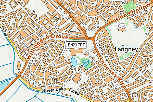 BN23 7RT map - OS VectorMap District (Ordnance Survey) BN23 7RT map - OS VectorMap District (Ordnance Survey)