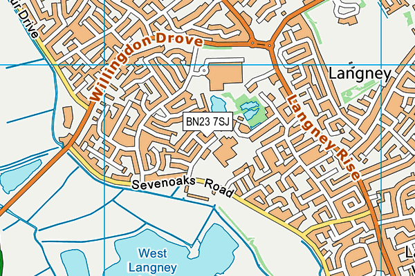 BN23 7SJ map - OS VectorMap District (Ordnance Survey) BN23 7SJ map - OS VectorMap District (Ordnance Survey)