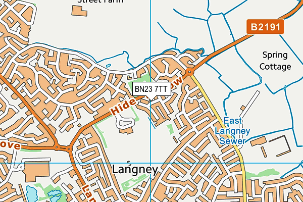 BN23 7TT map - OS VectorMap District (Ordnance Survey) BN23 7TT map - OS VectorMap District (Ordnance Survey)