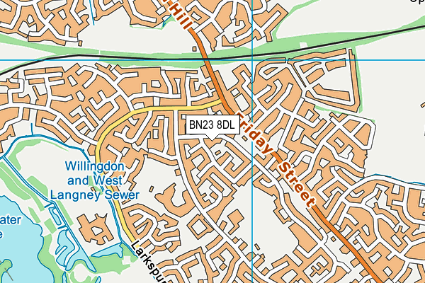 BN23 8DL map - OS VectorMap District (Ordnance Survey) BN23 8DL map - OS VectorMap District (Ordnance Survey)