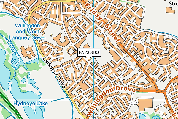 BN23 8DQ map - OS VectorMap District (Ordnance Survey) BN23 8DQ map - OS VectorMap District (Ordnance Survey)