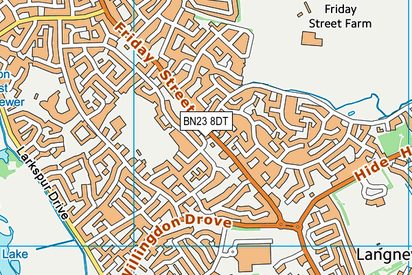 BN23 8DT map - OS VectorMap District (Ordnance Survey) BN23 8DT map - OS VectorMap District (Ordnance Survey)