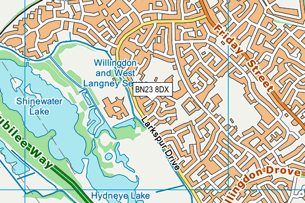 BN23 8DX map - OS VectorMap District (Ordnance Survey) BN23 8DX map - OS VectorMap District (Ordnance Survey)