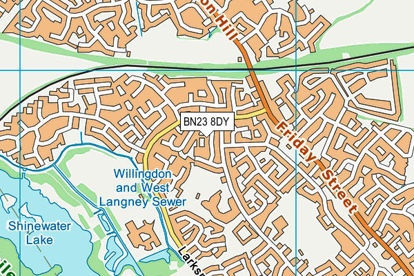 BN23 8DY map - OS VectorMap District (Ordnance Survey) BN23 8DY map - OS VectorMap District (Ordnance Survey)
