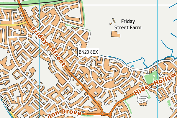 BN23 8EX map - OS VectorMap District (Ordnance Survey)