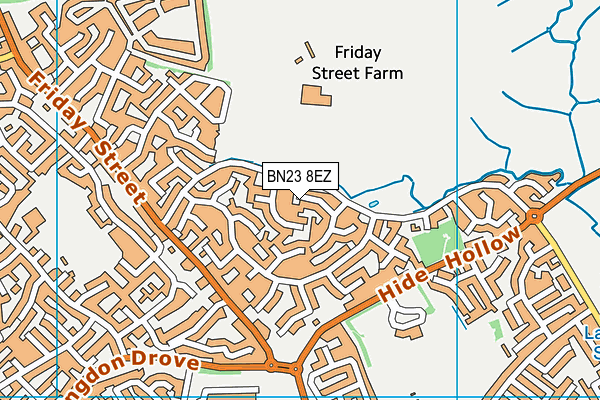 BN23 8EZ map - OS VectorMap District (Ordnance Survey)