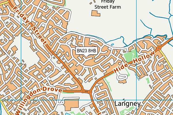 BN23 8HB map - OS VectorMap District (Ordnance Survey) BN23 8HB map - OS VectorMap District (Ordnance Survey)
