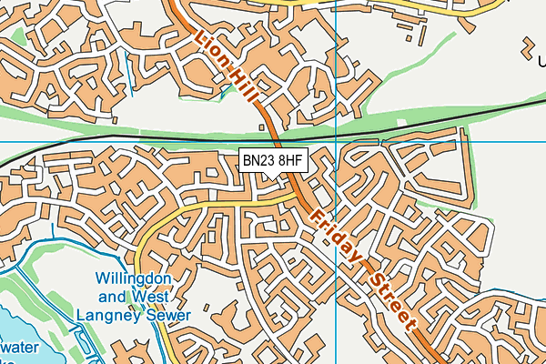 BN23 8HF map - OS VectorMap District (Ordnance Survey) BN23 8HF map - OS VectorMap District (Ordnance Survey)