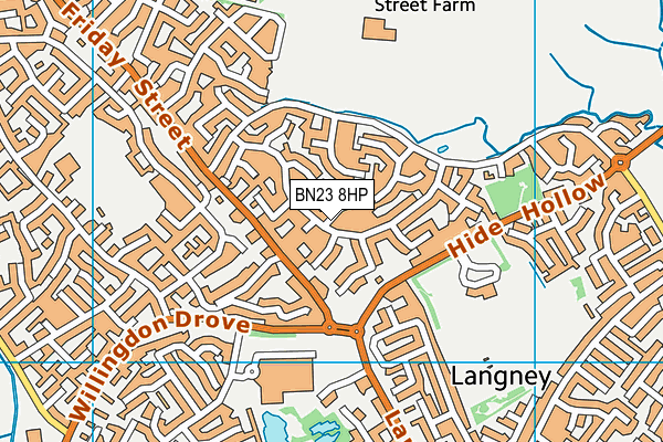 BN23 8HP map - OS VectorMap District (Ordnance Survey) BN23 8HP map - OS VectorMap District (Ordnance Survey)