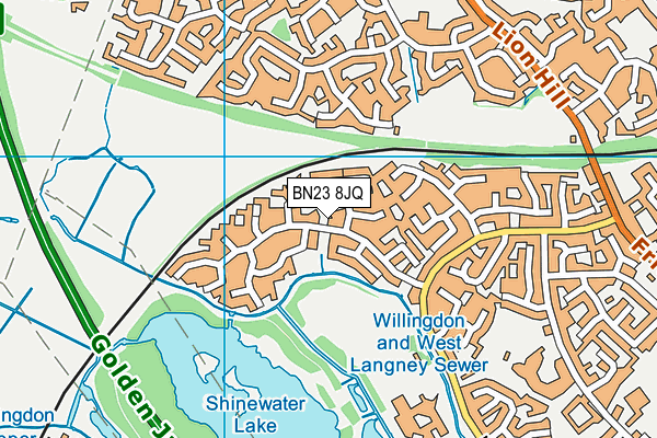 BN23 8JQ map - OS VectorMap District (Ordnance Survey) BN23 8JQ map - OS VectorMap District (Ordnance Survey)
