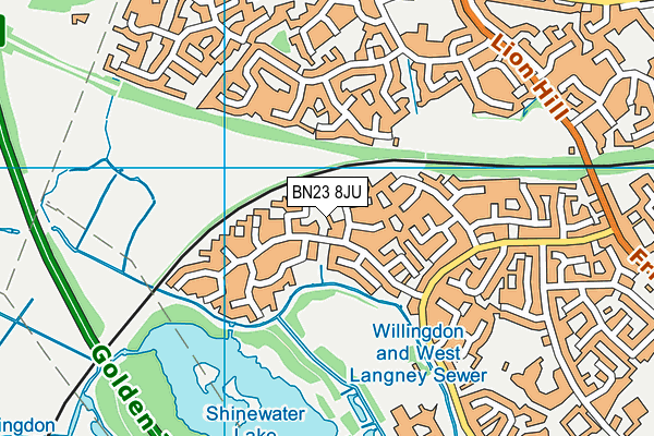 BN23 8JU map - OS VectorMap District (Ordnance Survey) BN23 8JU map - OS VectorMap District (Ordnance Survey)