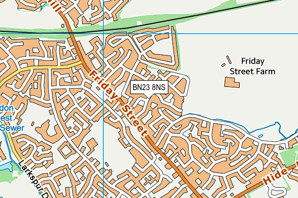BN23 8NS map - OS VectorMap District (Ordnance Survey) BN23 8NS map - OS VectorMap District (Ordnance Survey)