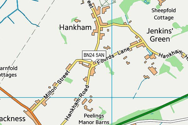 BN24 5AN map - OS VectorMap District (Ordnance Survey) BN24 5AN map - OS VectorMap District (Ordnance Survey)