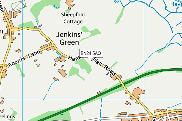 BN24 5AQ map - OS VectorMap District (Ordnance Survey) BN24 5AQ map - OS VectorMap District (Ordnance Survey)