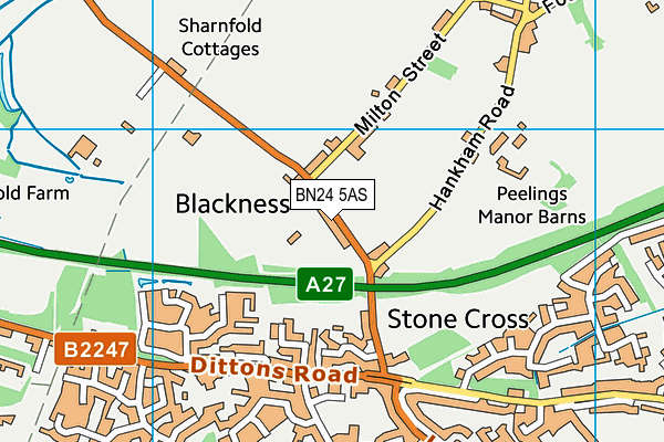 BN24 5AS map - OS VectorMap District (Ordnance Survey) BN24 5AS map - OS VectorMap District (Ordnance Survey)