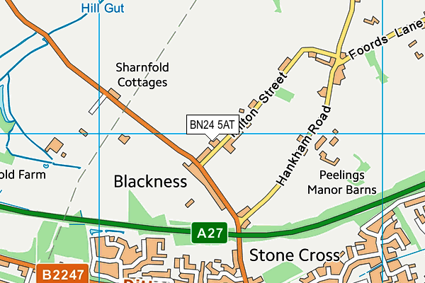BN24 5AT map - OS VectorMap District (Ordnance Survey) BN24 5AT map - OS VectorMap District (Ordnance Survey)