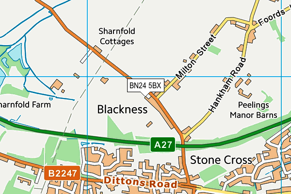 BN24 5BX map - OS VectorMap District (Ordnance Survey) BN24 5BX map - OS VectorMap District (Ordnance Survey)