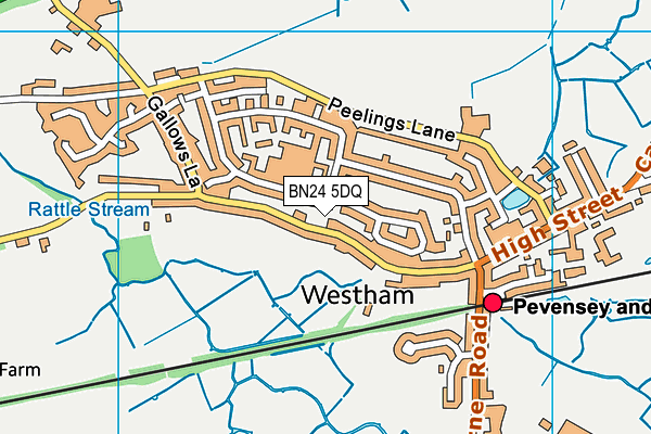 BN24 5DQ map - OS VectorMap District (Ordnance Survey)
