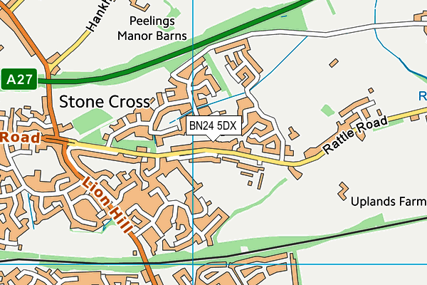 BN24 5DX map - OS VectorMap District (Ordnance Survey) BN24 5DX map - OS VectorMap District (Ordnance Survey)