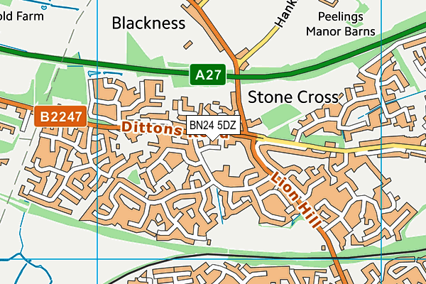 BN24 5DZ map - OS VectorMap District (Ordnance Survey) BN24 5DZ map - OS VectorMap District (Ordnance Survey)