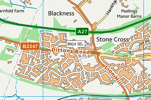 BN24 5EL map - OS VectorMap District (Ordnance Survey) BN24 5EL map - OS VectorMap District (Ordnance Survey)