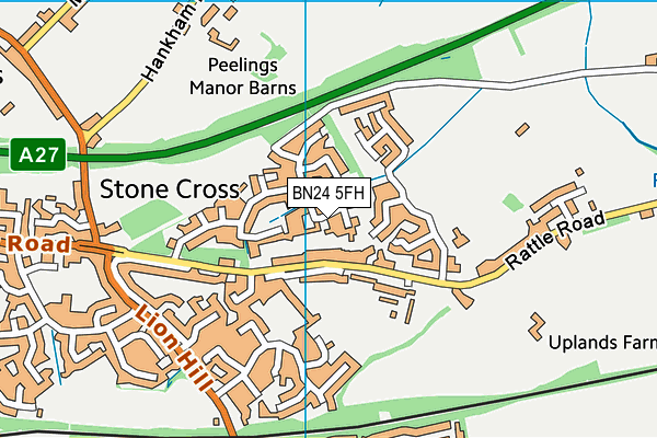 BN24 5FH map - OS VectorMap District (Ordnance Survey) BN24 5FH map - OS VectorMap District (Ordnance Survey)