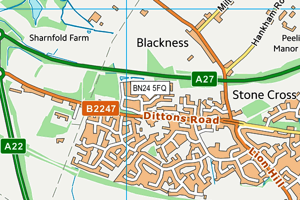 BN24 5FQ map - OS VectorMap District (Ordnance Survey) BN24 5FQ map - OS VectorMap District (Ordnance Survey)