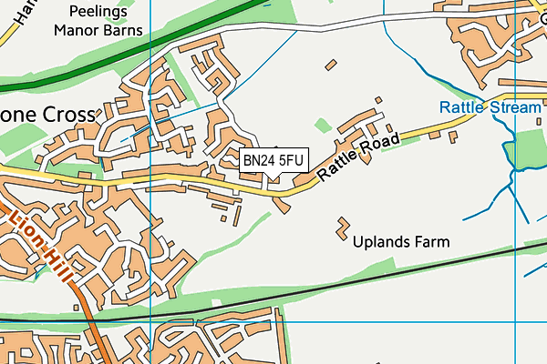 BN24 5FU map - OS VectorMap District (Ordnance Survey) BN24 5FU map - OS VectorMap District (Ordnance Survey)