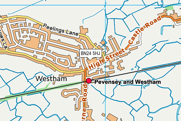 BN24 5HJ map - OS VectorMap District (Ordnance Survey) BN24 5HJ map - OS VectorMap District (Ordnance Survey)