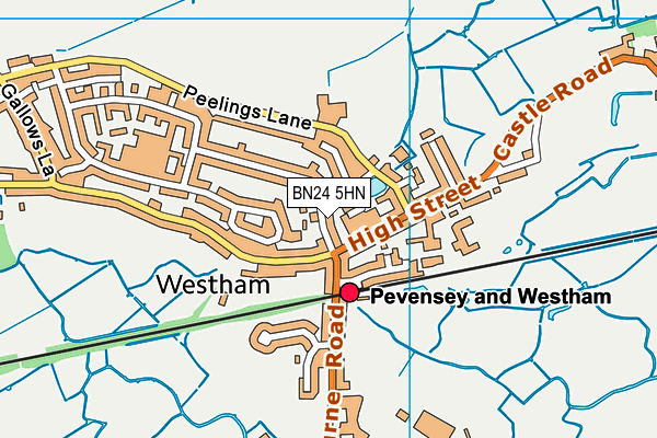 BN24 5HN map - OS VectorMap District (Ordnance Survey) BN24 5HN map - OS VectorMap District (Ordnance Survey)